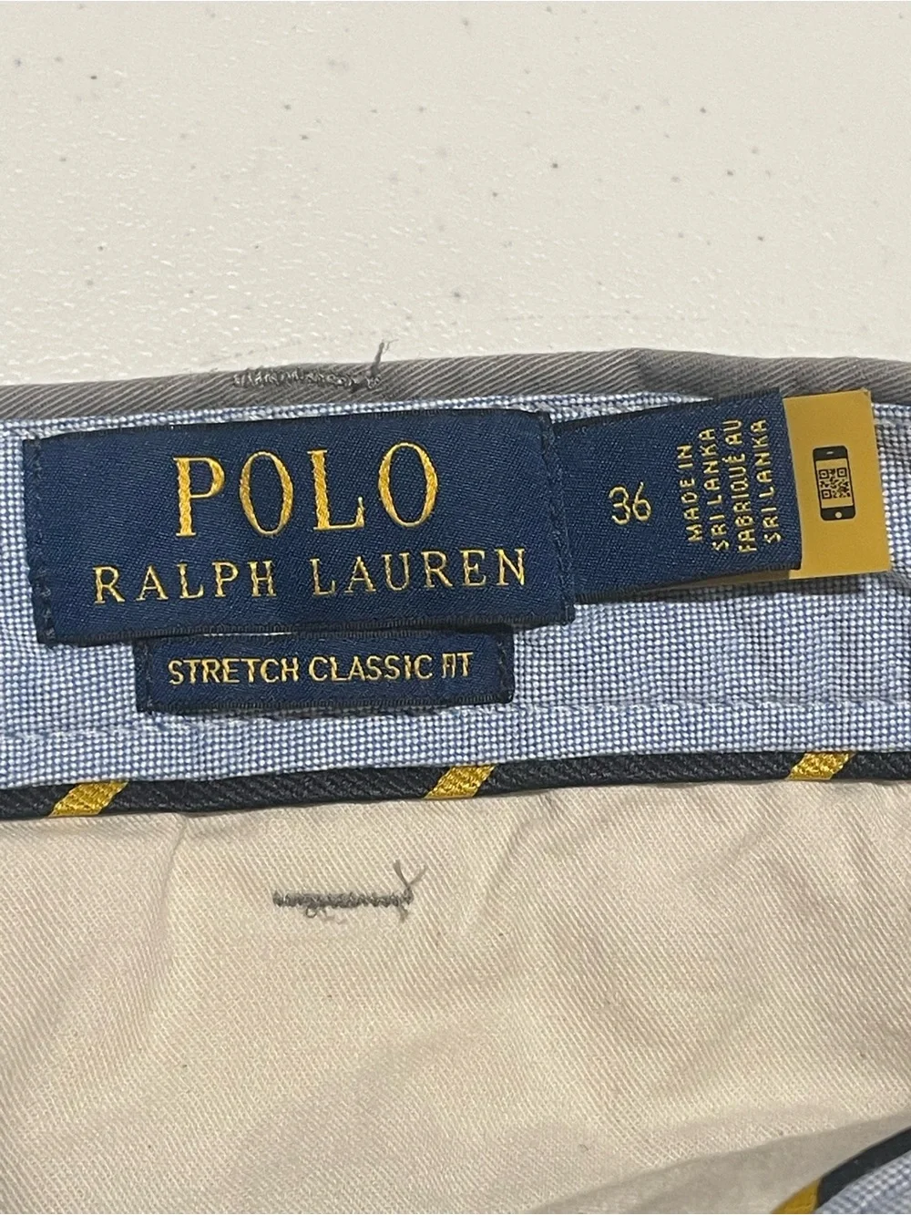 Polo Ralph Lauren Mens Sz 36 5” Gray Flat-Front Stretch Classic Fit Chino Shorts
